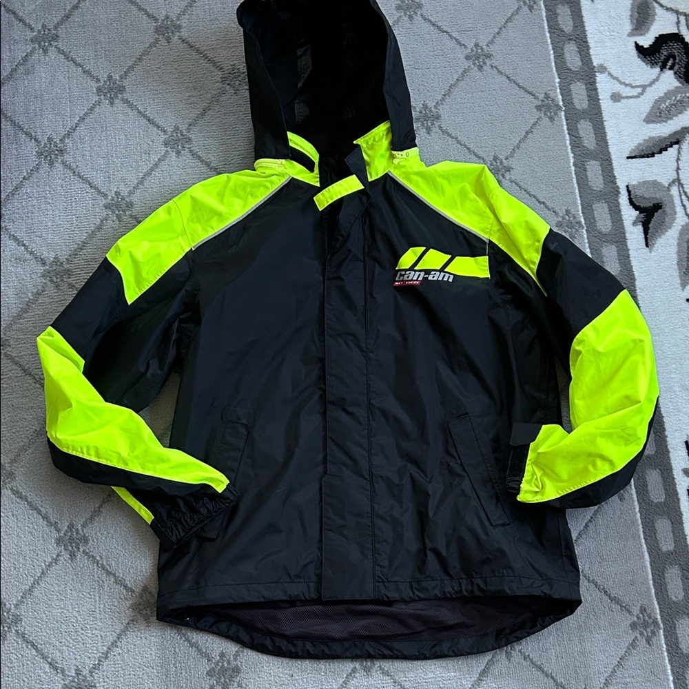 BRP Black and Yellow Can am Spyder Nylon Riding Jacket